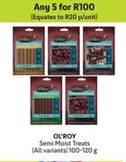 OL'Roy Semi Moist Treats (All Variants)-For Any 5 x 100/120g