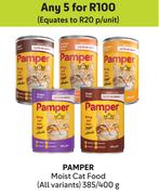 Pamper Moist Cat Food (All Variants)-For Any 5 x 385/400g