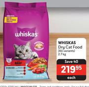 Whiskas Dry Cat Food (All Variants)-2.7Kg Each