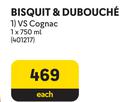 Bisquit & Dubouche VS Cognac-750ml Each