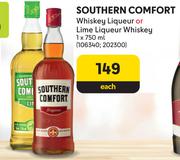 Southern Comfort Whisky Liqueur Or Lime Liqueur Whisky-750ml Each