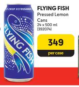 Flying Fish Pressed Lemon Cans-24 x 500ml Per Case