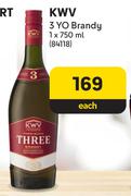 KWV 3 Yo Brandy-750ml Each