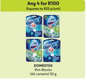 Domestos Rim Blocks (All Variants)-For Any 4 x 55g