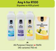 M All Purpose Cleaner Or Refill (All Variants)-For Any 4 x 750ml
