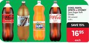 Coke, Fanta, Sprite Or Stoney Zero Sugar Soft Drinks(All Variants)-2.25Ltr Eachvova