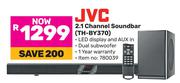 JVC 2.1 Channel Soundbar TH-BY370