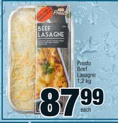 Presto Beef Lasagne-1.2Kg Each