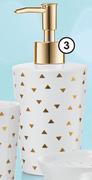 Clicks Soap Dispenser White With Gold Triangles