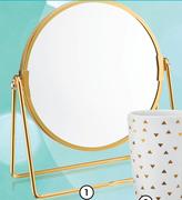 Clicks Round Gold Standing Mirror 