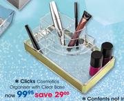 Clicks Cosmetics Organiser With Clear Base