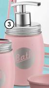 Clicks Pink Mason Jar Soap Dispenser