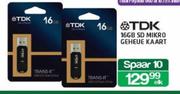 TDK 16GB SD Mikro Geheue Kaart Elk