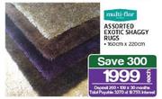 Multi-Flor Assorted Exotic Shaggy Rugs-160cmx220cm-Each