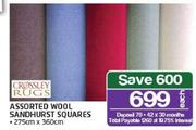 Crossley Rugs Assorted Wool Sandhurst Squares-275cmx360cm-Each