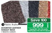 Fetakis Brothers Assorted Leather Shaggy Rugs-160cmx220cm-Each