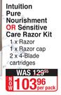 Schick Intuition Pure Nourishment Or Sensitive Care Razor Kit-Per Pack