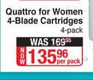 Schick Quattro For Women 4 Blade Cartridges 4 Pack-Per Pack
