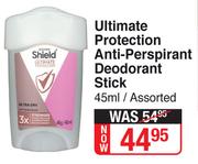 Shield Ultimate Protection Anti Perspirant Deodorant Stick (Assorted)-45ml