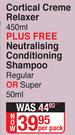 Sofnfree Cortical Creme Relaxer 450ml + Neutralising Conditioning Shampoo(Regular/Super)50ml-Per PK