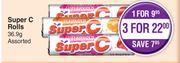 Super C Rolls Assorted-For 3 x 36.9g