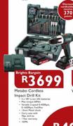 Brights Bargain Metabo Cordless Impact Drill Kit