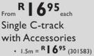 Single 1.5m C-Track With Accessories
