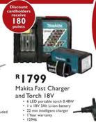Makita Fast Charger And 18V Torch 