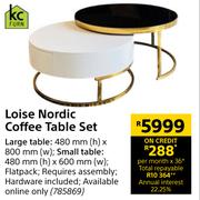 KC Furn Loise Nordic Coffee Table Set