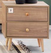 Scandinavian 2 Drawer Nightstand