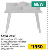 Sofia Desk 955mm (h) X 600m(w) X 1.2m(l)