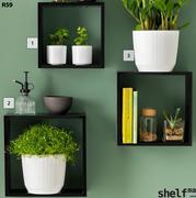 Shelfmate 3 Piece MDF Cube Black