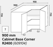 Home & Kitchen 900mm Cabinet Base Corner (Floor Units)