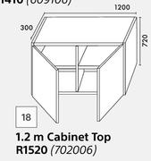  Home & Kitchen 1.2m Cabinet Top (Wall Units)