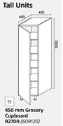 Home & Kitchen 450mm Grocery Cupboard (Tall Units)