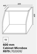  Home & Kitchen 600mm Cabinet Microbox (Tall Units)
