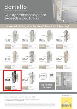 Builders Dortello : Locksets (1 March - 30 April 2022), page 2
