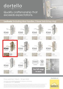 Builders Dortello : Locksets (1 March - 30 April 2022), page 2