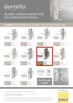 Builders Dortello : Locksets (1 March - 30 April 2022), page 2