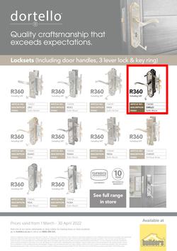 Builders Dortello : Locksets (1 March - 30 April 2022), page 2