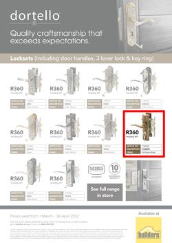 Builders Dortello : Locksets (1 March - 30 April 2022), page 2