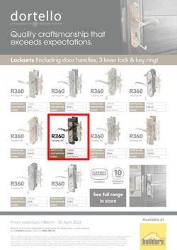 Builders Dortello : Locksets (1 March - 30 April 2022), page 2