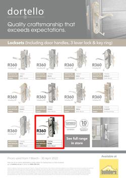 Builders Dortello : Locksets (1 March - 30 April 2022), page 2