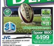 JVC 43" HD Gereed 3D Smart Android Plasma TV PD-43N910