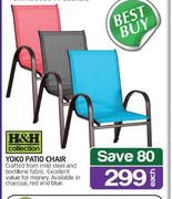 H&H Collection Yoko Patio Chair-Each