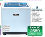 Kelvinator 14kg White Twin Tub KL14TT2W