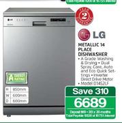 LG Metallic 14 Place Dishwasher D1452LF