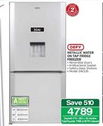 Defy 334L Metallic Water On Tap Fridge Freezer DAC535
