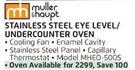 Muller & Haupt 595mm Stainless Steel Eye Level/Undercounter Oven MHEO-500S