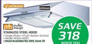 Muller & Haupt 600mm Stainless Steel Hood MHCH-605S